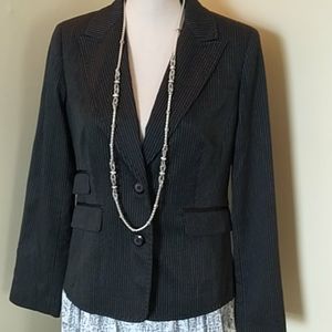 Alfani petite 8P black pin striped blazer